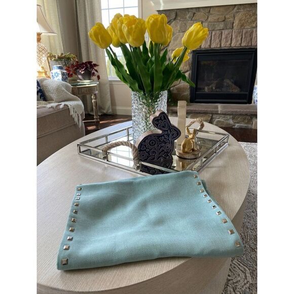 Turquoise Table Runner with Studding - Picture 4 of 4